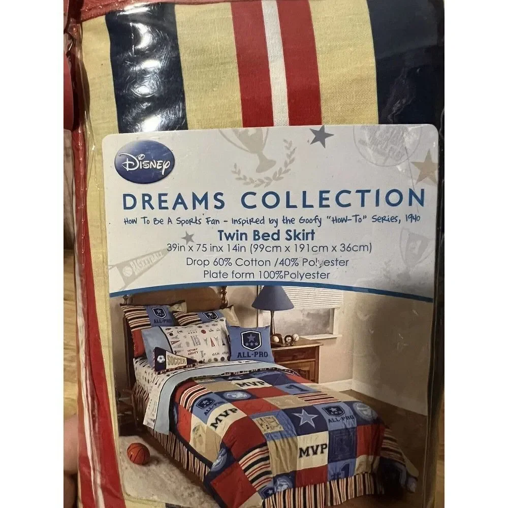 Disney Dreams Collection How to be a Sports Fan TWIN Bed Skirt